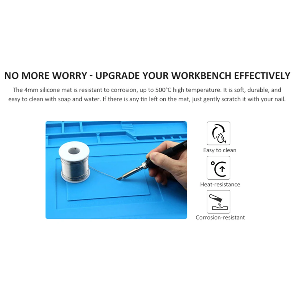 

Mobile Phone Repair Workbench Silicone Insulation Pad High Temperature Maintenance BGA Workbench Welding Maintenance Anti-static