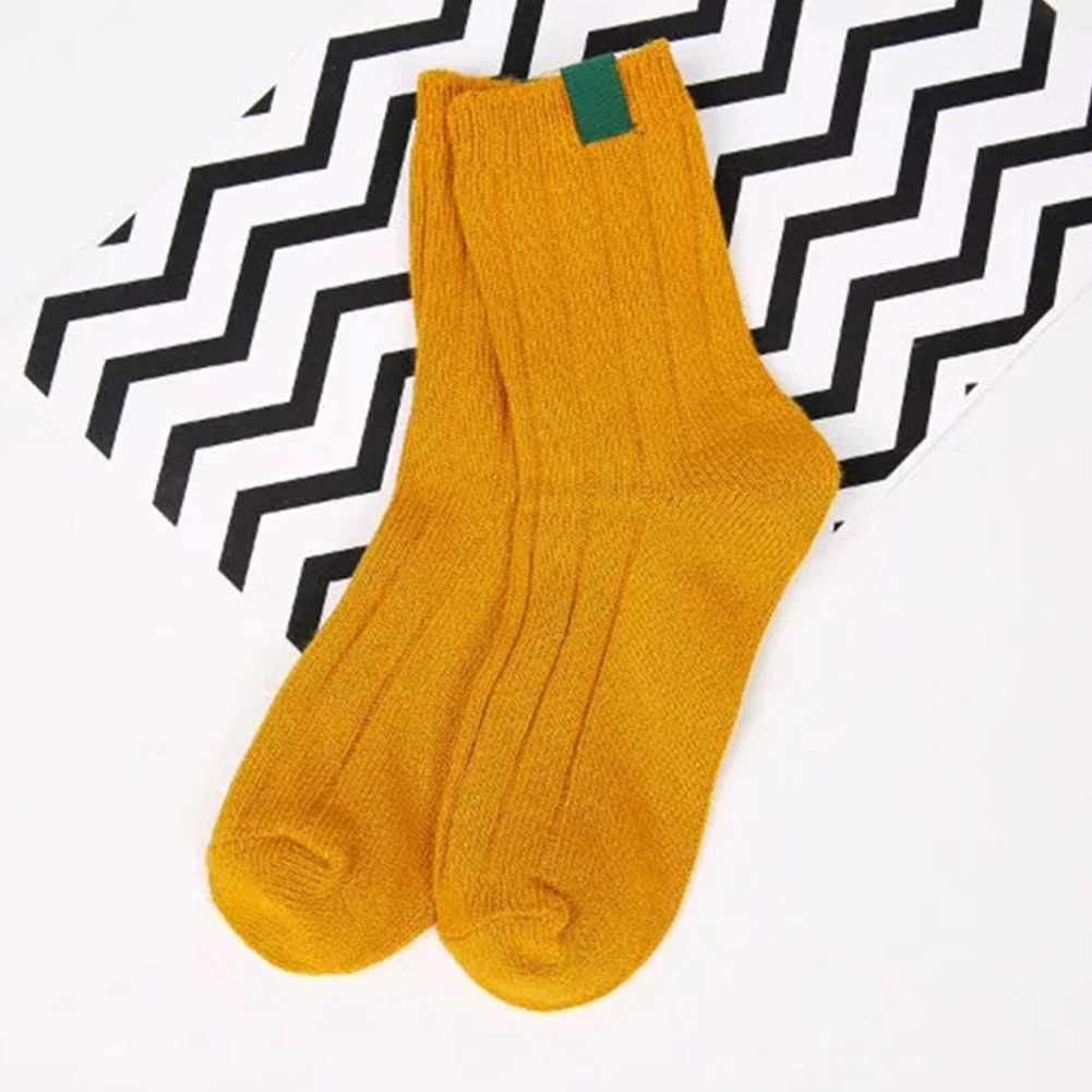 Женские повседневные полосатые теплые осенне-зимние ретро-носки с 3D принтом, однотонные рождественские