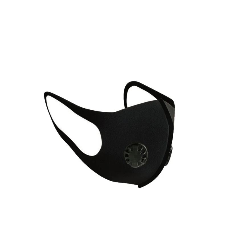 

New PM2.5 Anti Dust Breathing Mask With Valve Anti PM2.5 Air Pollution Smoke Safety Reuseable Washable black