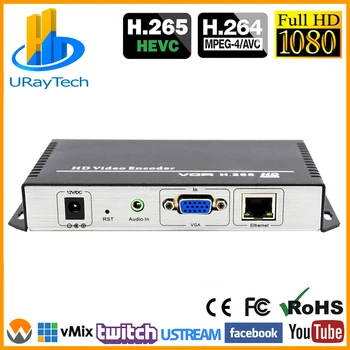 

HEVC H.265 H.264 VGA + Stereo Video Audio IP Streaming RTSP RTMP Encoder HD Live Encoder H265 IPTV VGA Transmitter Server