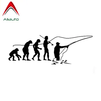 

Aliauto Fashion Car Sticker Human Evolution of Fly Fishing Auto Decor High-quality Vinyl Decal Cover Scratches,15cm*5cm