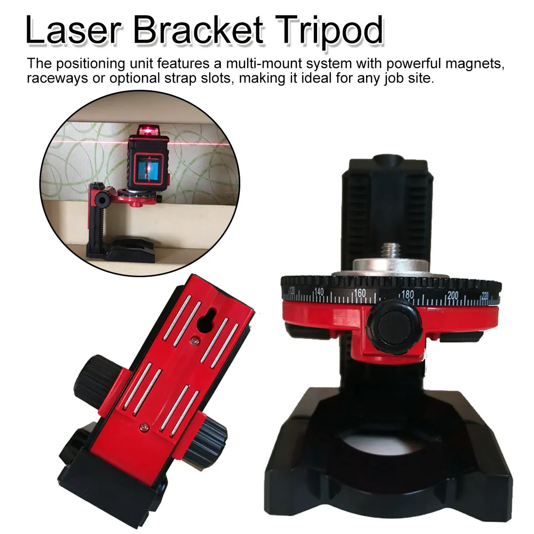 

1pcs Laser Bracket Tripod Multi-functional Ceiling Dedicated Base Laser Level Magnetic Magnetic Adjustable Wall Bracket