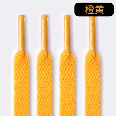 36 Colors 8mm Flat Thicken White AF1  Kids  Shoelaces  Basketball Sneakers Sail  Shoe Laces  Shoe Accessories 60/100/120/140 Orange