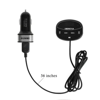 

Bluetooth FM Transmitter w/Detachable Magnetic Base & Dual USB Car Charger for iPhone Android Smartphones
