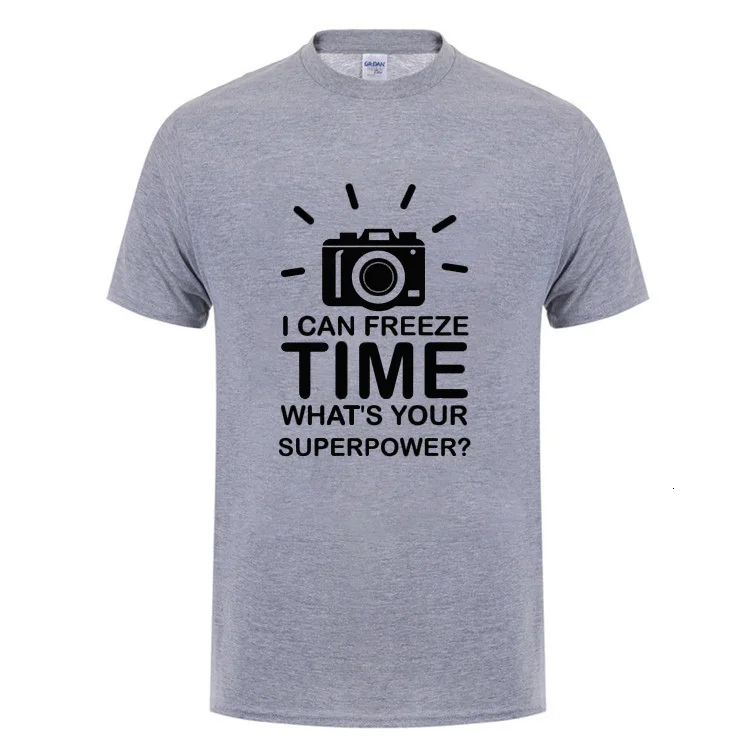 

one yona Freeze Time Camera Photography T-Shirt Funny Birthday Gift For Men Dad Father Husband Photographer Cameraman Cotton Tee