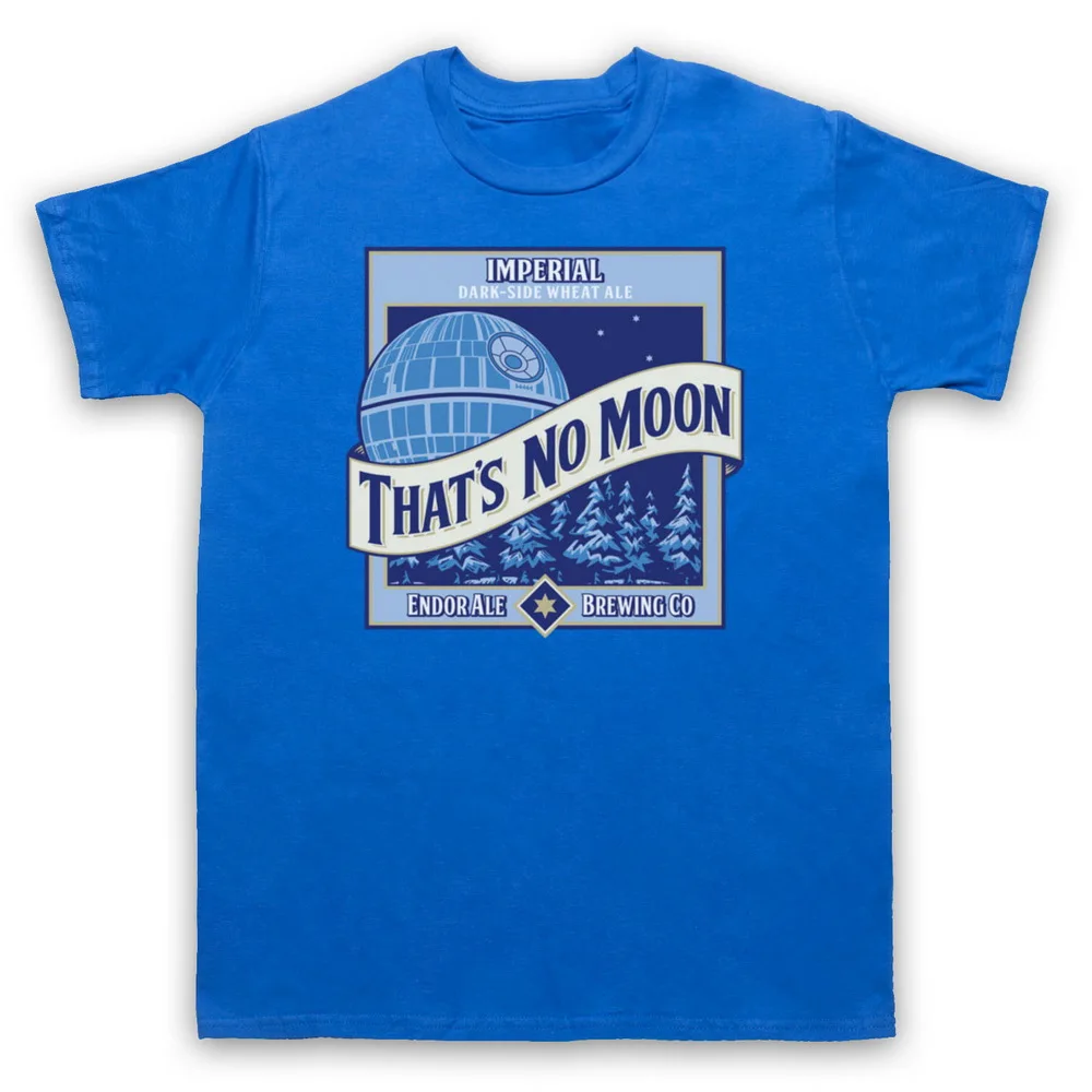 THAT'S NO BLUE MOON STAR unautrial WARS BEER PARODY футболка для взрослых и детей хлопковая Футболка