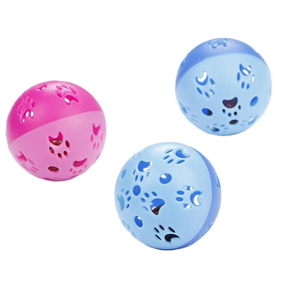 

DishyKooker Lightweight Pet Bite Toy Plastic Bell Ball Interactive for Cat Gift