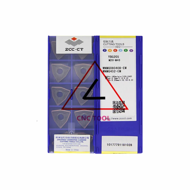 

WNMG080408-EM YBG205 10 шт., оригинальные поворотные вставки ZCCCT из Китая