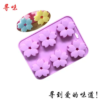 

Ruminate 6 Cavity Cherry Blossom Snowflake Silicone Donut Mold Silicone Cake Mould High-temperature Resistant Easy to Take off