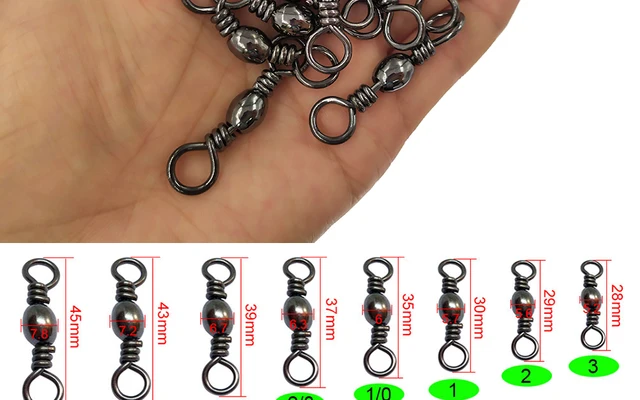 200/500/1000 PCS Fishing Barrel Swivel Stainless Freshwater Fishing Swivels  Saltwater Trout Carp Fly Ice Fishing Hook Connector - AliExpress