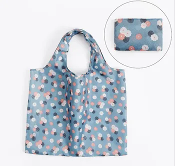 

Thick polyester printing folding environmental shopping bag for large capacity environmental bag shoulder bag