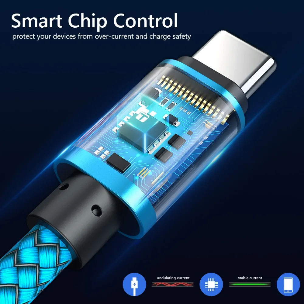 

USB Type C Cable S9 S8 Fast Charge Type-C Mobile Phone Charging Wire USB C Cable for Xiaomi mi9 Redmi note 7 K20 PRO for Samsung