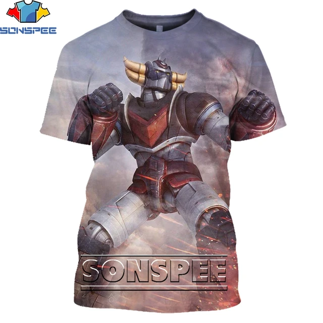 SONSPEE 3D Print Men Women Goldorak T-shirts Casual Streetwear Harajuku Hip Hop Short Sleeve Vintage Anime Tees Tops Shirt Style 11