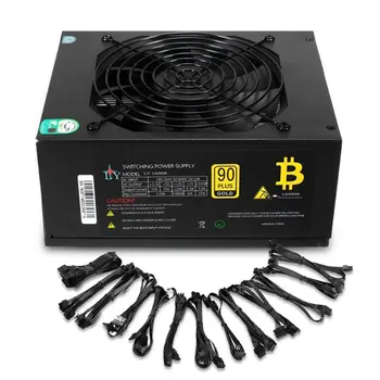 

12V 1600W 24PIN 8PIN Modular PC Power Supply Mining Power Source Miner Power High Efficiency Computer Power Supply For BTC