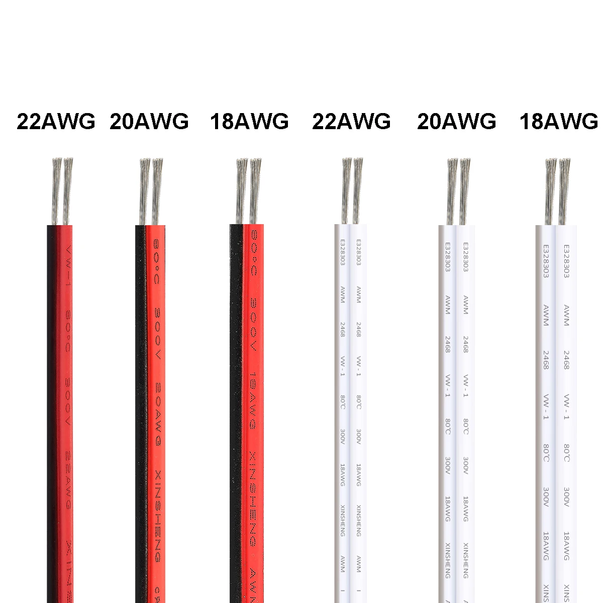 5/100m Solar Panel 2 Pin SM JST Connectors Cables Tinned Copper Wire 22 20 18AWG Electrical Wires For LED Strip Light Driver