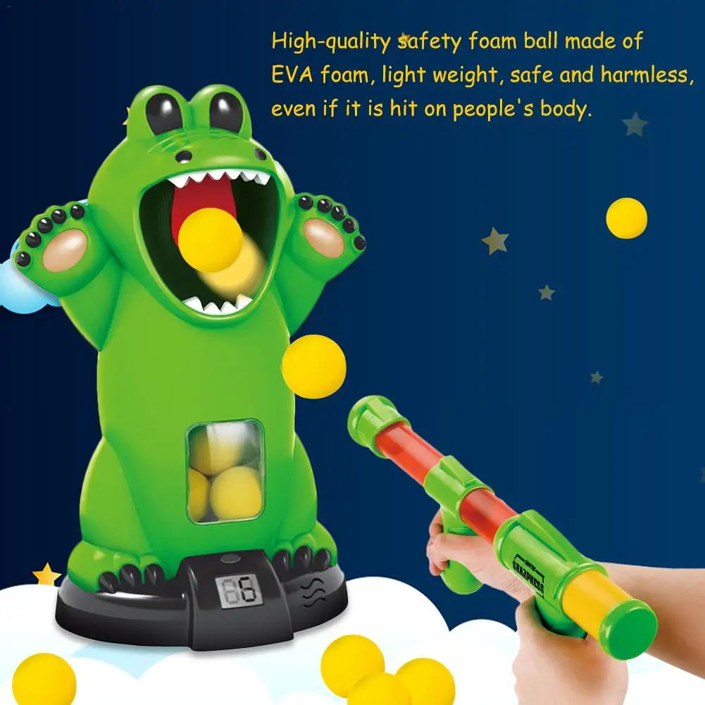 Kids Plastic Foam Toy Gun Shooting Frog Safety Innovative Air-powered Educational Toys Christmas Gift Color Box | Игрушки и хобби