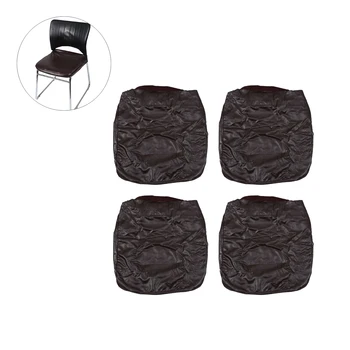 

Elastic Spandex Solid PU Dining Chair Covers, Stretch Removable Washable Short Dining Chair Protect Slipcover for Kitchen Bar Ho