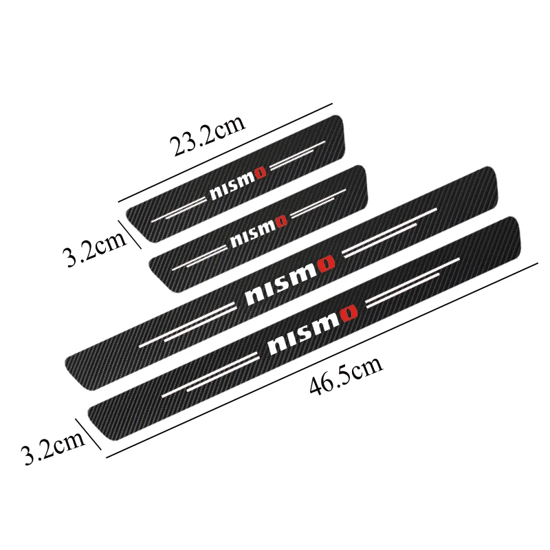 4pcs-Carbon-fiber-car-nismo-car-body-sticker-for-Nissan-Tiida-Sunny-QASHQAI-MARCH-LIVINA-TEANA