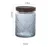 Relief Glass Storage Jar Carved Flower with Wooden Lid Sugar Crystal  Jars Seal Tea Caddy Grain Dispenser Kitchen Supplies 11