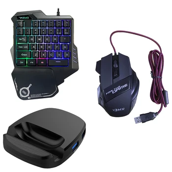 

3 in 1 Bluetooth One-Handed Keyboard Mouse Converter Combo for Android/IOS PUBG AOV Mobile Game
