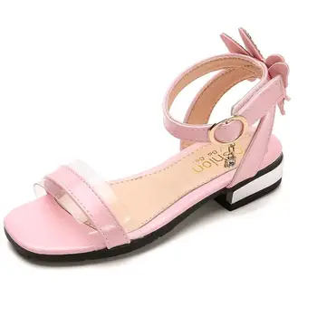 

Summer New Children's Shoes Girls Sandals Fashion Rhinestone Bow Girls Princess Shoes Non-slip Kids Sandals Roman Shoes