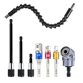 

8pcs Abort Batch Quick Release Self-Locking Post Soft Shaft Hexagon Handle Conversion Square Head Post Power Tool Accessories