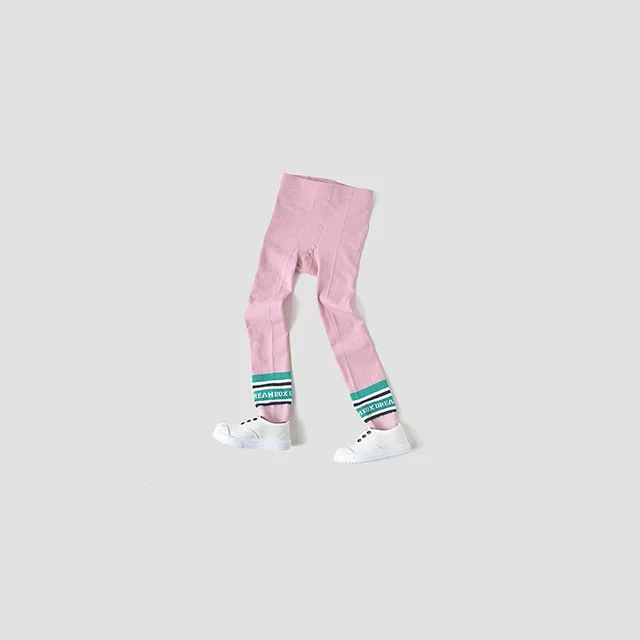 Pink New Fashion Girls Leggings Cotton Kids Leggings Patchwork Letter Print Children Skinny Pants Baby Trousers Spring Autumn - Цвет: Pink
