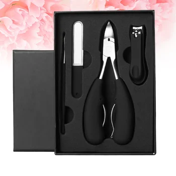 

1 Set Stainless Steel Manicure Pedicure Kit Nail Cutter Set Nail Grooming Clipper Kit Nail Trimmer for Home Outdoor Outside (Bla