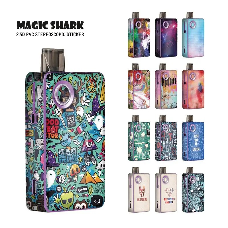 Волшебная Акула граффити картина с суперменом DC Vape пленка Обложка Pod чехол