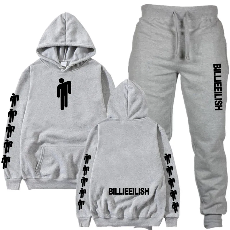 Billie Eilish осенне-зимний спортивный костюм для женщин и мужчин свитшоты повседневный костюм женская одежда костюм бриджи для бега спортивный костюм