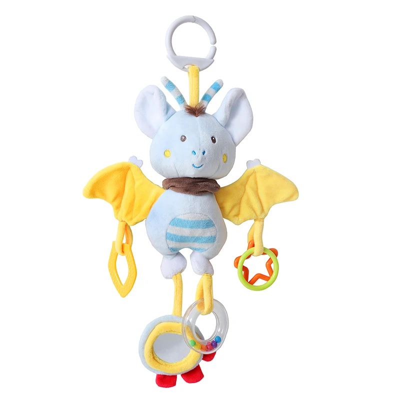 05blue bat Детские погремушки Мобильная мягкая детская игрушка в виде животного для ребенка 0-12 месяцев кровать колокольчик милые животные Рождественская кроватка новорожденная коляска монтессори игрушка - Цвет: 05blue bat