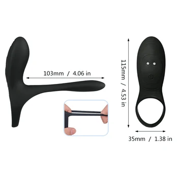 Penis Vibrator With Cock Ring Couple Vibration Remote Control Vagina Clitoris Stimulator Long Lasting Erection Adult Sex Toys 2