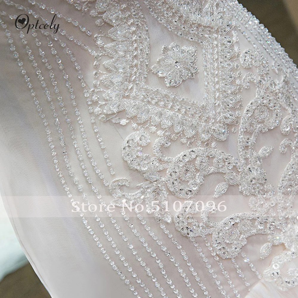Optcely Vestido de Noiva Новое поступление круглый вырез Русалка без рукавов Зал Свадебные платья старинные аппликации бисером Индивидуальные