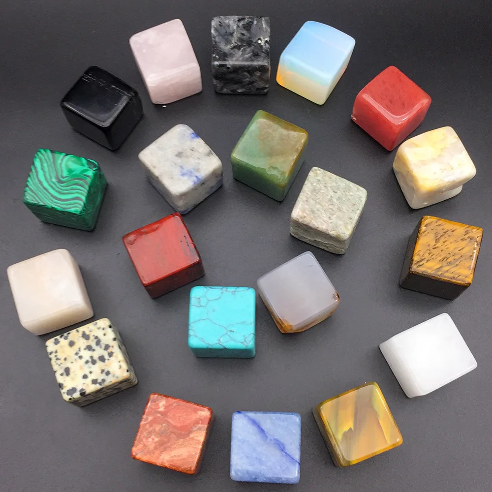Ice Cube Stone Whisky Jade Ice Stone Natural Crystal Semi-precious Whiskey Decorative Degaussing Energy