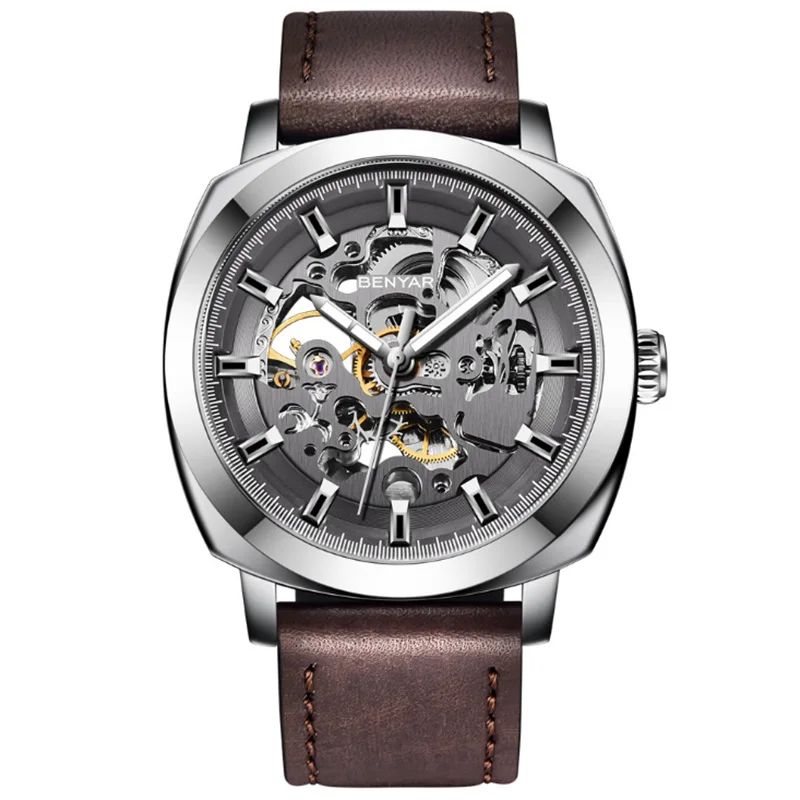 

Hollow Luxury Brand Mechanical Self Wind Wristwatches Automatic Male Sport Watch Men Leisure Clock Waterproof A497