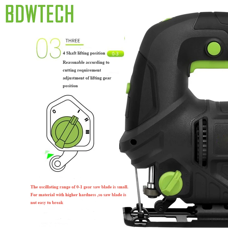 BDWTECH 600 Вт Лазерный лобзик регулируемая скорость 4 вала BTJ01 электроинструменты