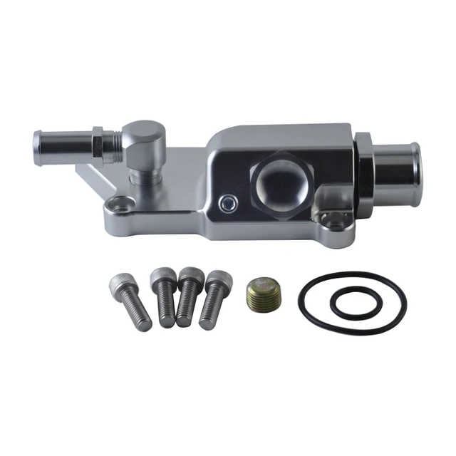 K24 Water Neck Aluminum Upper Coolant Housing With Straight Elbow For Honda K-Series (K20Z3, K24) - 16AN JackSpania Racing Coolant Elbow