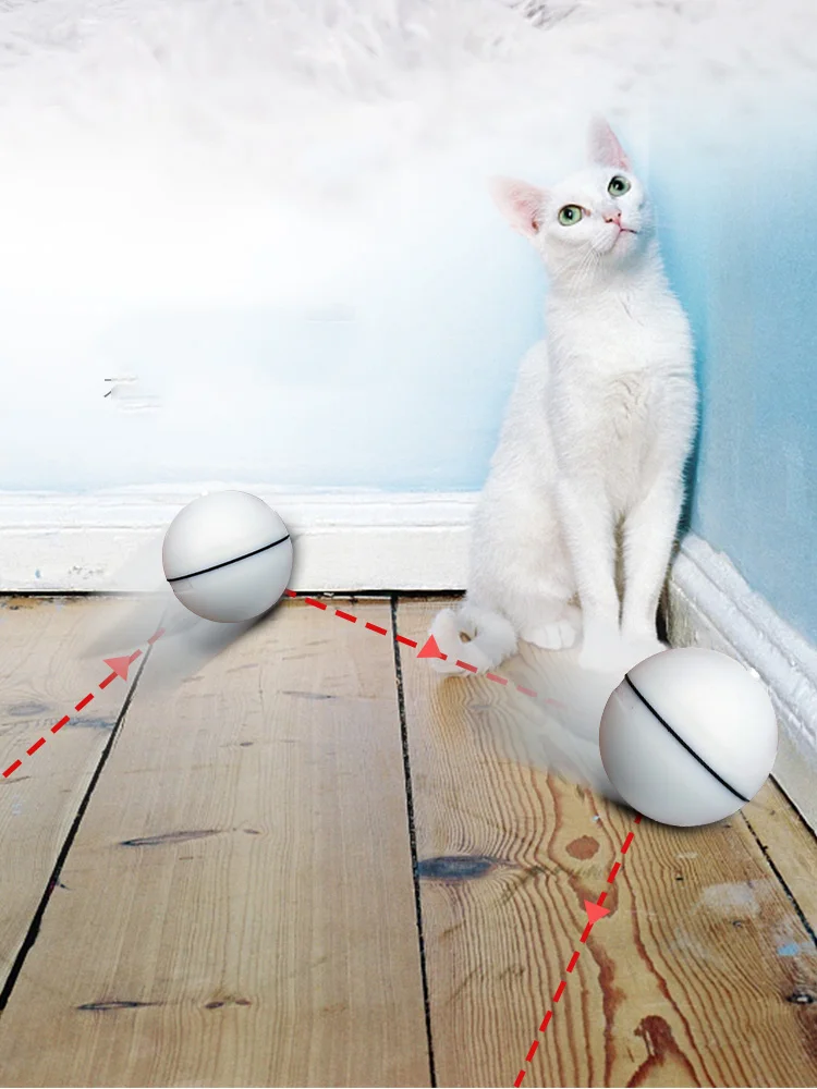Умная интерактивная игрушка для кошек 360 градусов самовращающийся шар стимулирует охотничий инстинкт для вашего KittyBuild-in спиннинг