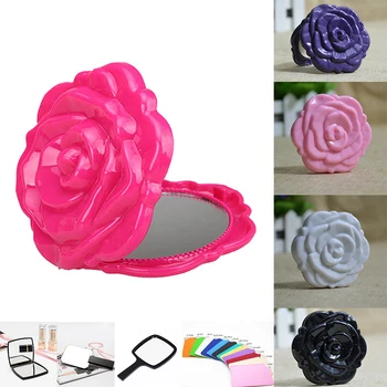 

1pcsPortable Mini Shatter Proof Card Style Pocket Cosmetic Mirror PU Leather Cover Stainless Steel Unbreakable Makeup MirrorCard