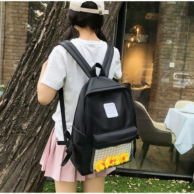 Школьные рюкзаки женские водонепроницаемые женские рюкзаки Harajuku нейлоновые дорожные Рюкзаки милые маленькие утки студенческие рюкзаки для девочек-подростков