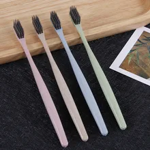 4 шт./компл. Nano Ультра мягкий гигиена полости рта с бамбуковым древесным углем Зубная щётка сплошной Цвет для взрослых детей