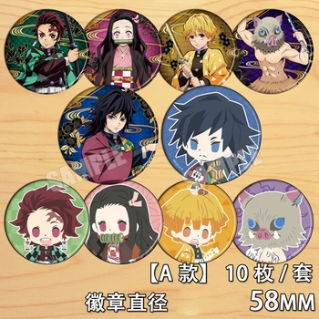 

Lovely Anime Demon Slayer Kimetsu no Yaiba Kamado Tanjirou Nezuko Bedge Cartoon Backpacks Bags Badges Button Brooch Pin Gifts