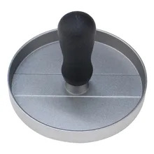 1 шт. алюминиевый гамбургер пресс кухонный инструмент антипригарное сопротивление истиранию деревянная ручка