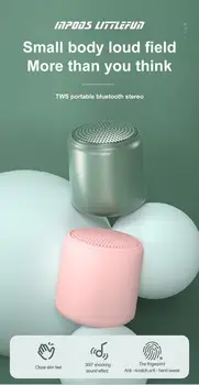 

ZWG16 colors inpods Mini Portable bluetooth wireless speakers stereo sound system dual pairing 5.0 TWS two pairing good sound