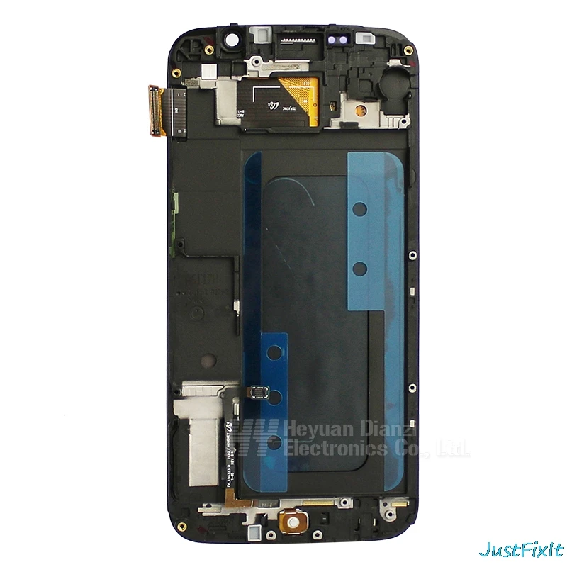 For Touch Burn-in shadow Screen Digitizer Assembly+Front frame for Samsung Galaxy S6 G920F Lcd Original Tested