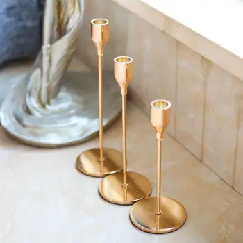 

1set Candlestick 9"+11.4"+13" ingle Head Tall Decorative Candle Holder Centerpiece Table Decor for Home Party Wedding Dinning lt