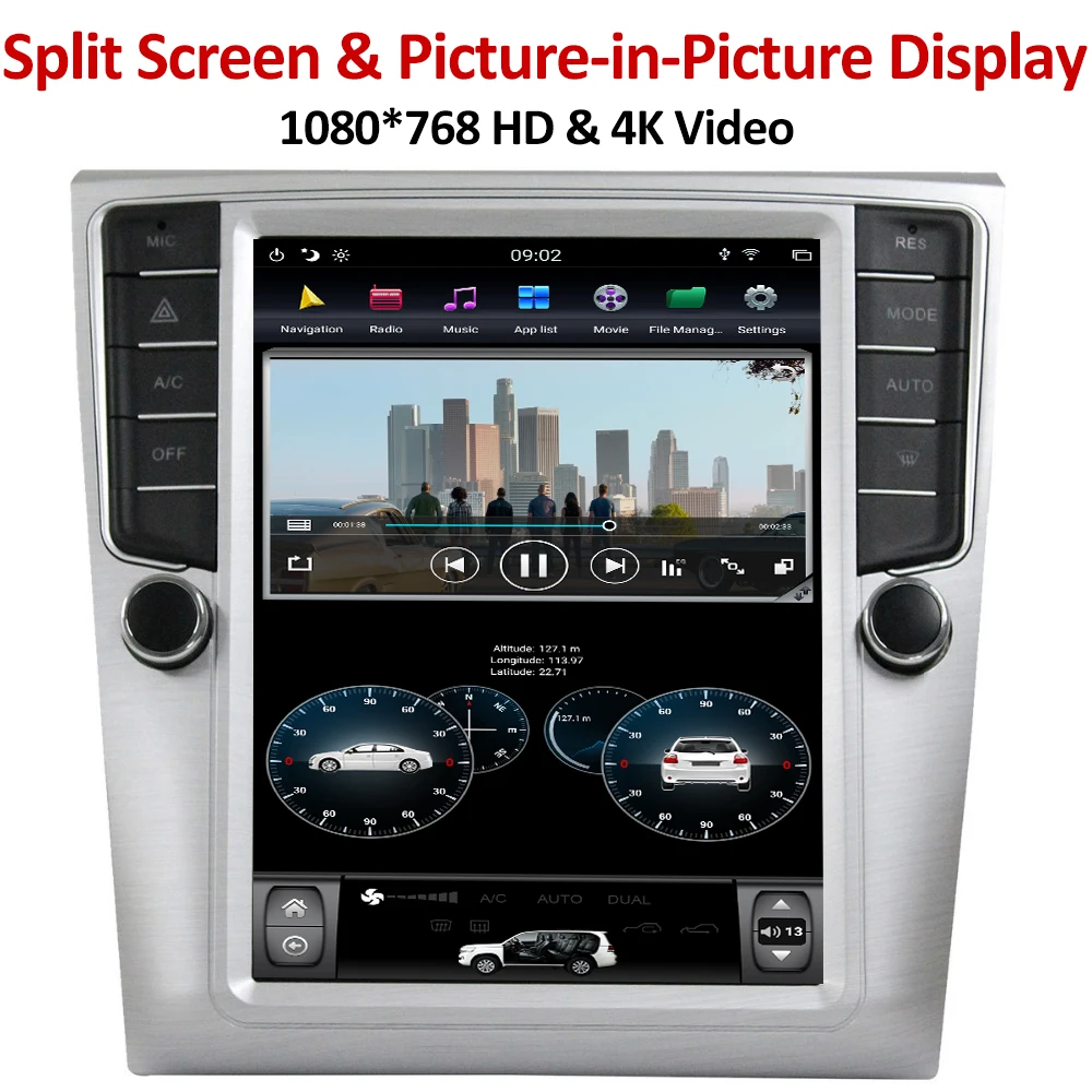 YAZH для Volkswage Magotan CC 2011 2012 2013 мультимедиа радио плеер с Android 8,1 ram 4G 10," ips дисплей Bluetooth 5,0