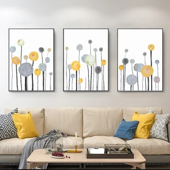 

Watercolor Yellow Flower Posters And Prints Plant Wall Decor Wall Art Canvas Paintings Modern Poster Nordic Decoration Home