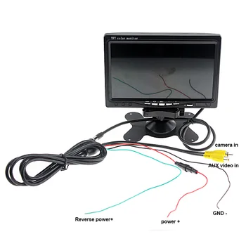 

TEXOSA 7 Inch 12V TFT LCD Screen Car Monitor Rearview Screen For CCTV Reversing Rear View Backup Camera Remote Control