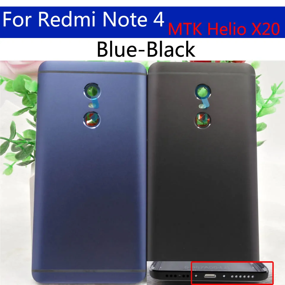 Note4 задняя крышка батарейного отсека для Xiaomi Redmi Note 4 задняя крышка батарейного отсека чехол на заднюю крышку корпус замена корпуса